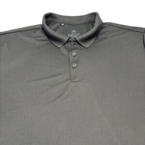 Adidas Mens 2Xl Solid Black Prime Green Short Sleeve Golf Polo Shirt